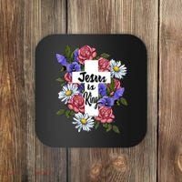 Jesus Is King Jesus Christian Coaster thumb 0