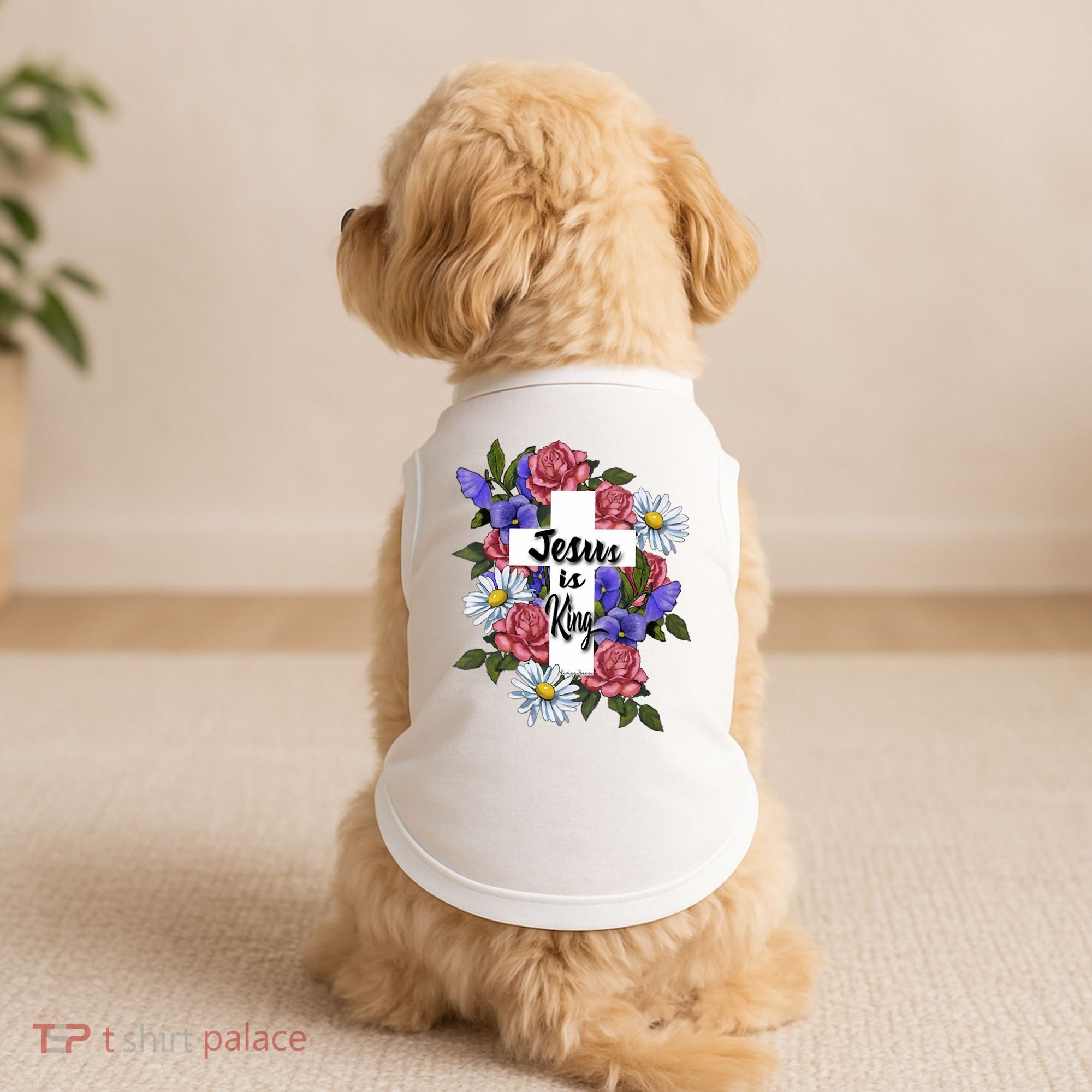 Jesus Is King Jesus Christian Doggie Tank