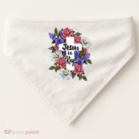 Jesus Is King Jesus Christian USA-Made Doggie Bandana thumb 0