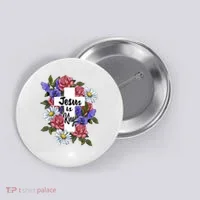 Jesus Is King Jesus Christian Button thumb 0