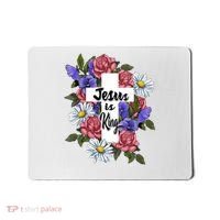 Jesus Is King Jesus Christian Mousepad thumb 0