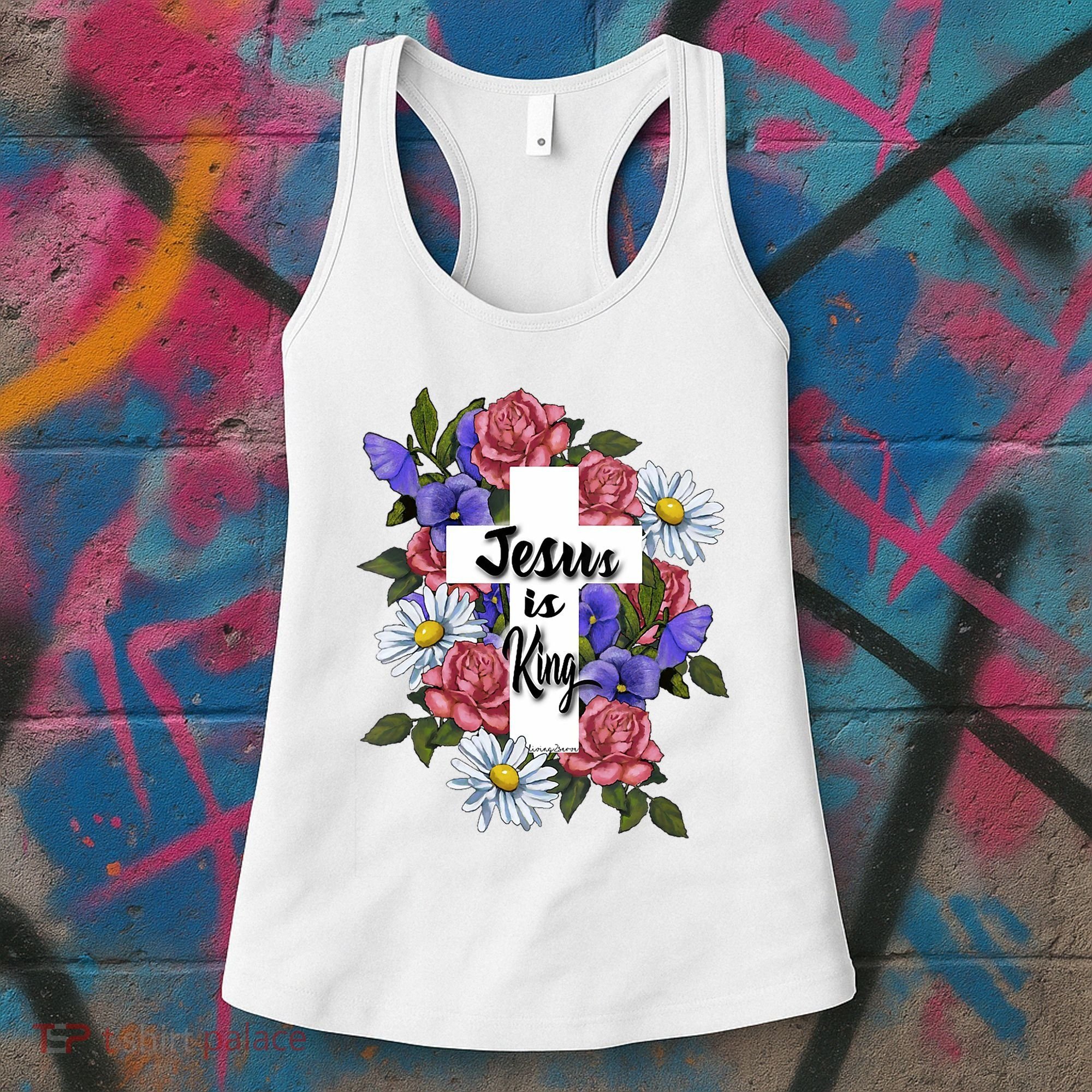 Jesus Is King Jesus Christian Women's Tank Top
