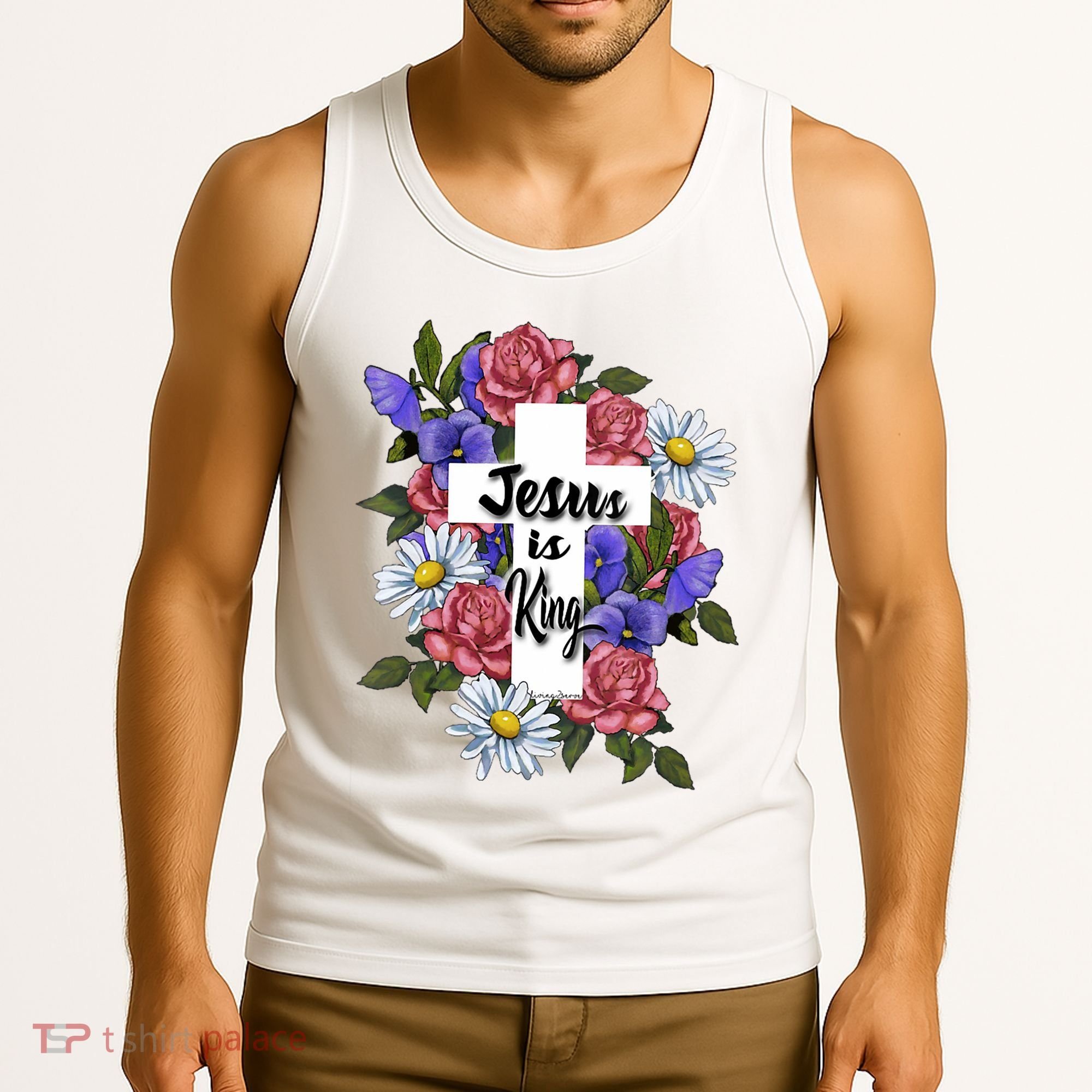 Jesus Is King Jesus Christian Tank Top
