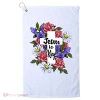 Jesus Is King Jesus Christian Golf Towel thumb 0