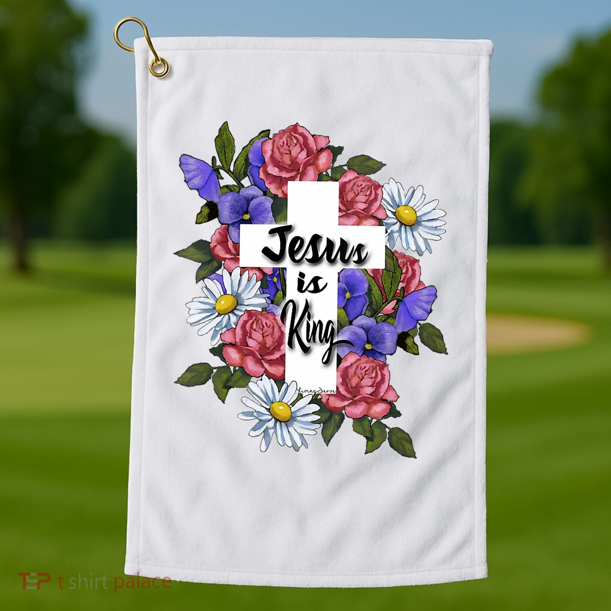 Jesus Is King Jesus Christian Golf Towel