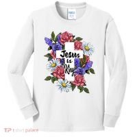 Jesus Is King Jesus Christian Kids Long Sleeve Shirt thumb 0