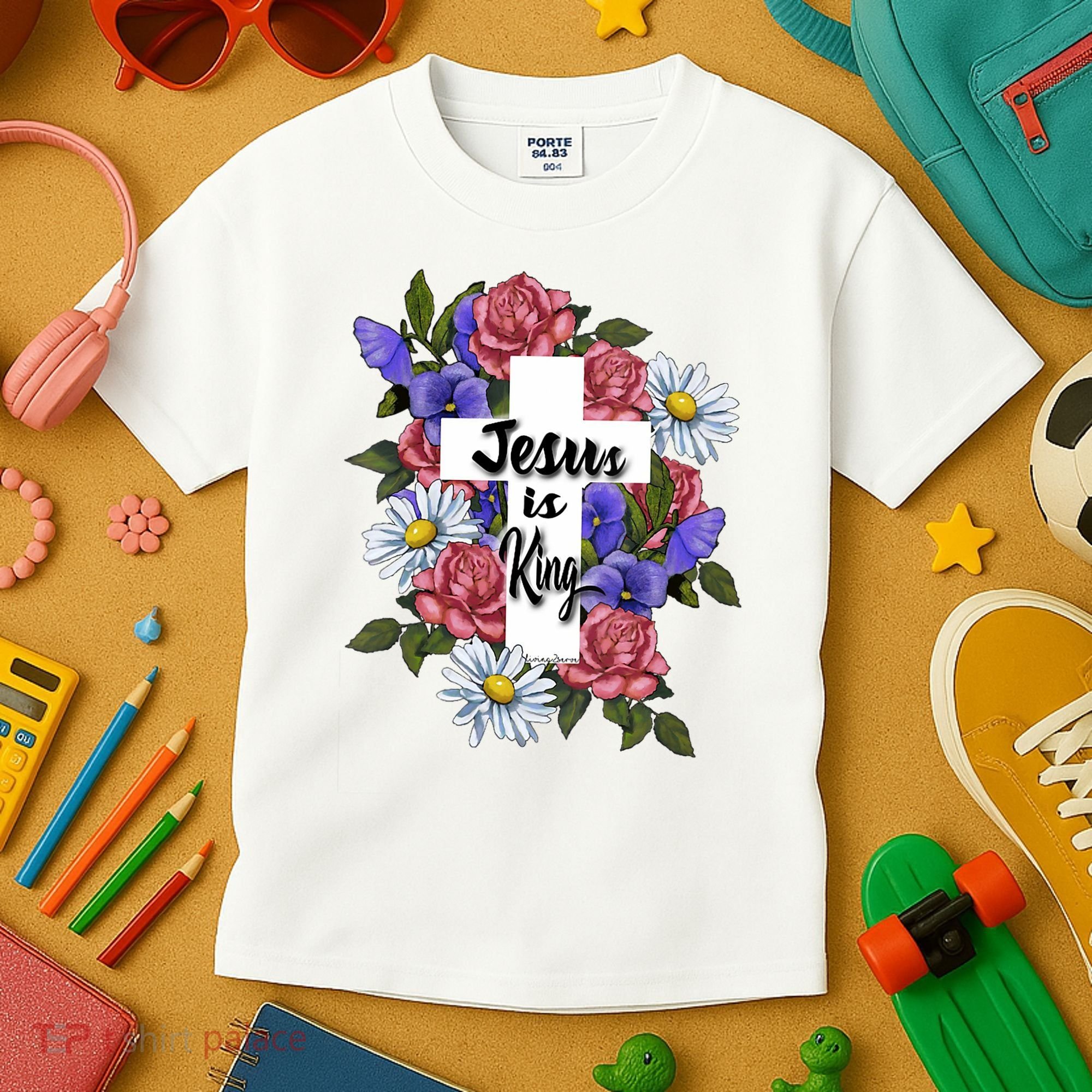 Jesus Is King Jesus Christian Kids T-Shirt