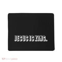 Jesus Is King 3d Simple Font Christian Catholic Christ Mousepad thumb 0