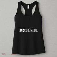 Jesus Is King 3d Simple Font Christian Catholic Christ Women's Tank Top thumb 3