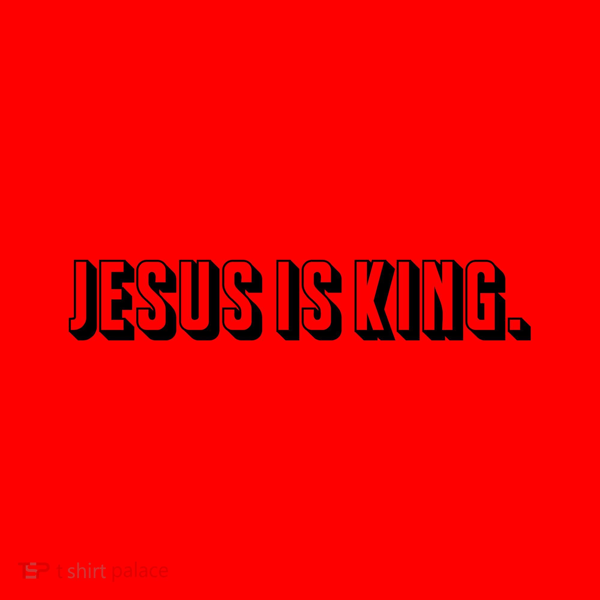 Jesus Is King 3d Simple Font Christian Catholic Christ Santa Hat