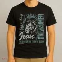 Jesus Is King Lion Of Judah Bible Faith Graphic Christian T-Shirt thumb 3