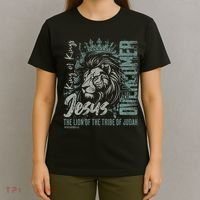 Jesus Is King Lion Of Judah Bible Faith Graphic Christian T-Shirt thumb 4