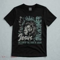 Jesus Is King Lion Of Judah Bible Faith Graphic Christian T-Shirt thumb 5