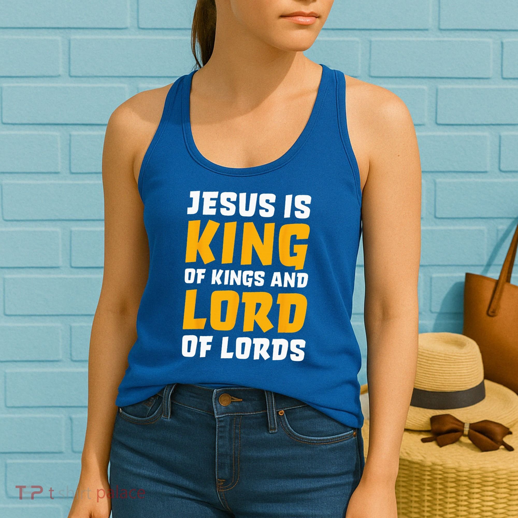 Jesus Is King Lord Women Bible Verse Christian Women's Tank Top