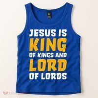 Jesus Is King Lord Women Bible Verse Christian Tank Top thumb 2