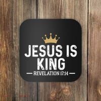 Jesus Is King Revelation 17:14 Christian Quote Religious Coaster thumb 0
