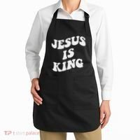 Jesus Is King Aesthetic Trendy Apron thumb 2