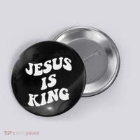 Jesus Is King Aesthetic Trendy Button thumb 0