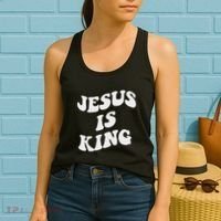 Jesus Is King Aesthetic Trendy Women's Tank Top thumb 2