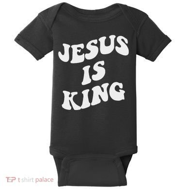 Jesus Is King Aesthetic Trendy Baby Bodysuit