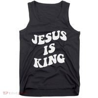 Jesus Is King Aesthetic Trendy Tank Top thumb 0