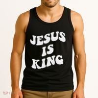 Jesus Is King Aesthetic Trendy Tank Top thumb 3