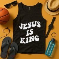 Jesus Is King Aesthetic Trendy Tank Top thumb 4