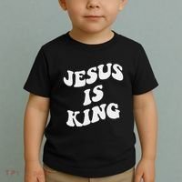 Jesus Is King Aesthetic Trendy Toddler T-Shirt thumb 2