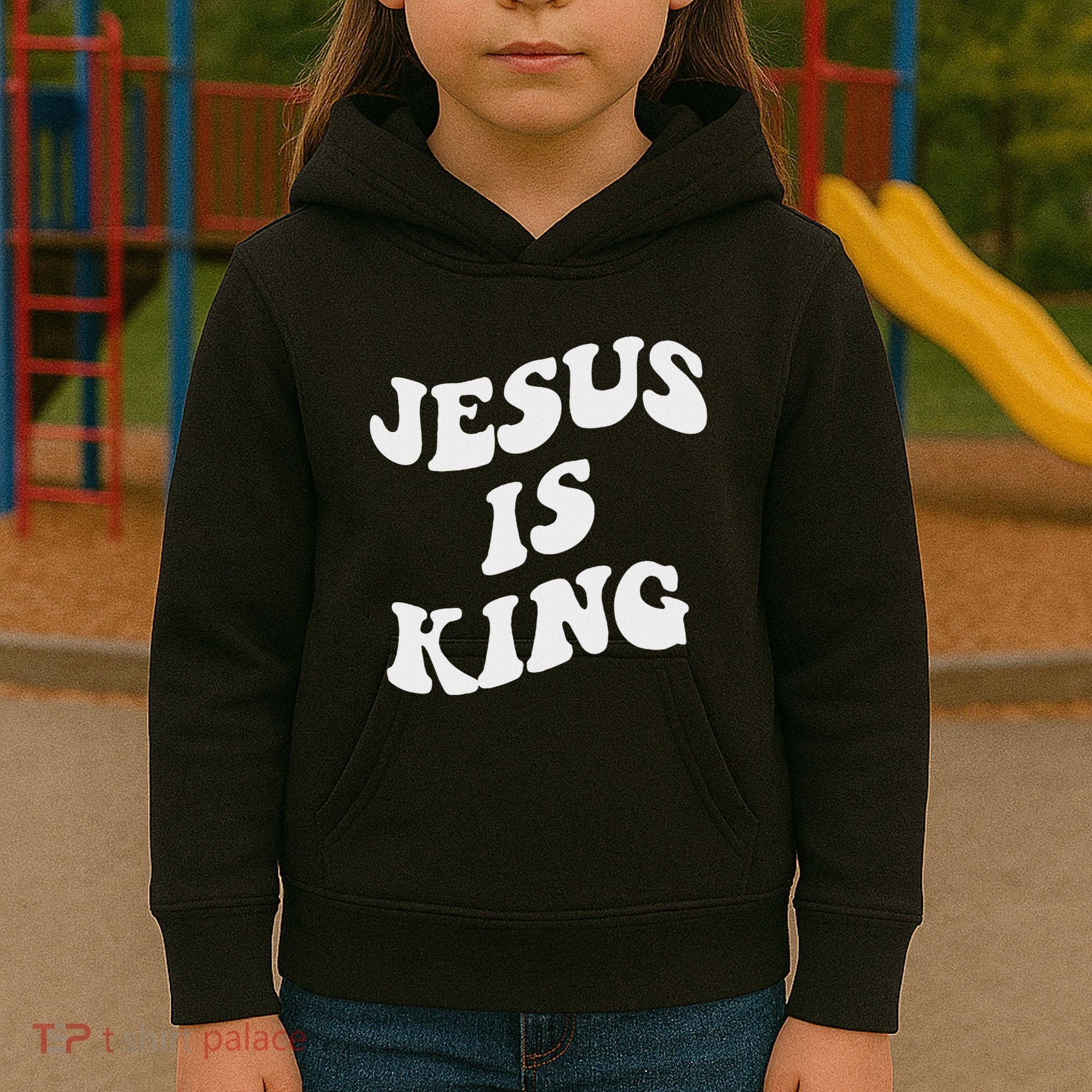 Jesus Is King Aesthetic Trendy Kids Hoodie
