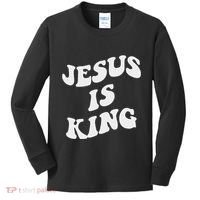 Jesus Is King Aesthetic Trendy Kids Long Sleeve Shirt thumb 0