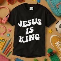 Jesus Is King Aesthetic Trendy Kids T-Shirt thumb 3