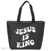 Jesus Is King Aesthetic Trendy Tote Bag thumb 0