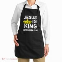 Jesus Is King Faith God Christian Jesus4m3 Apron thumb 2
