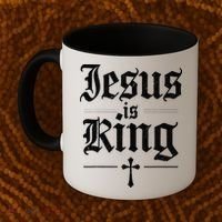 Jesus Is King Christian Best Godson Ever Coffee Mug thumb 2