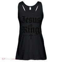 Jesus Is King Christian Best Godson Ever Ladies Essential Flowy Tank thumb 0