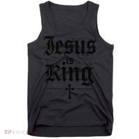 Jesus Is King Christian Best Godson Ever Tank Top thumb 0