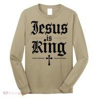 Jesus Is King Christian Best Godson Ever Long Sleeve Shirt thumb 0
