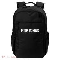 Jesus is King Minimalist Christian Faith Backpack thumb 0
