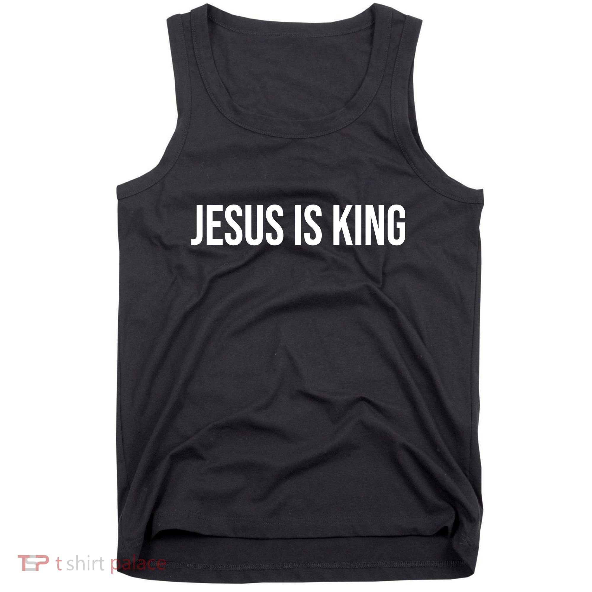 Jesus is King Minimalist Christian Faith Tank Top