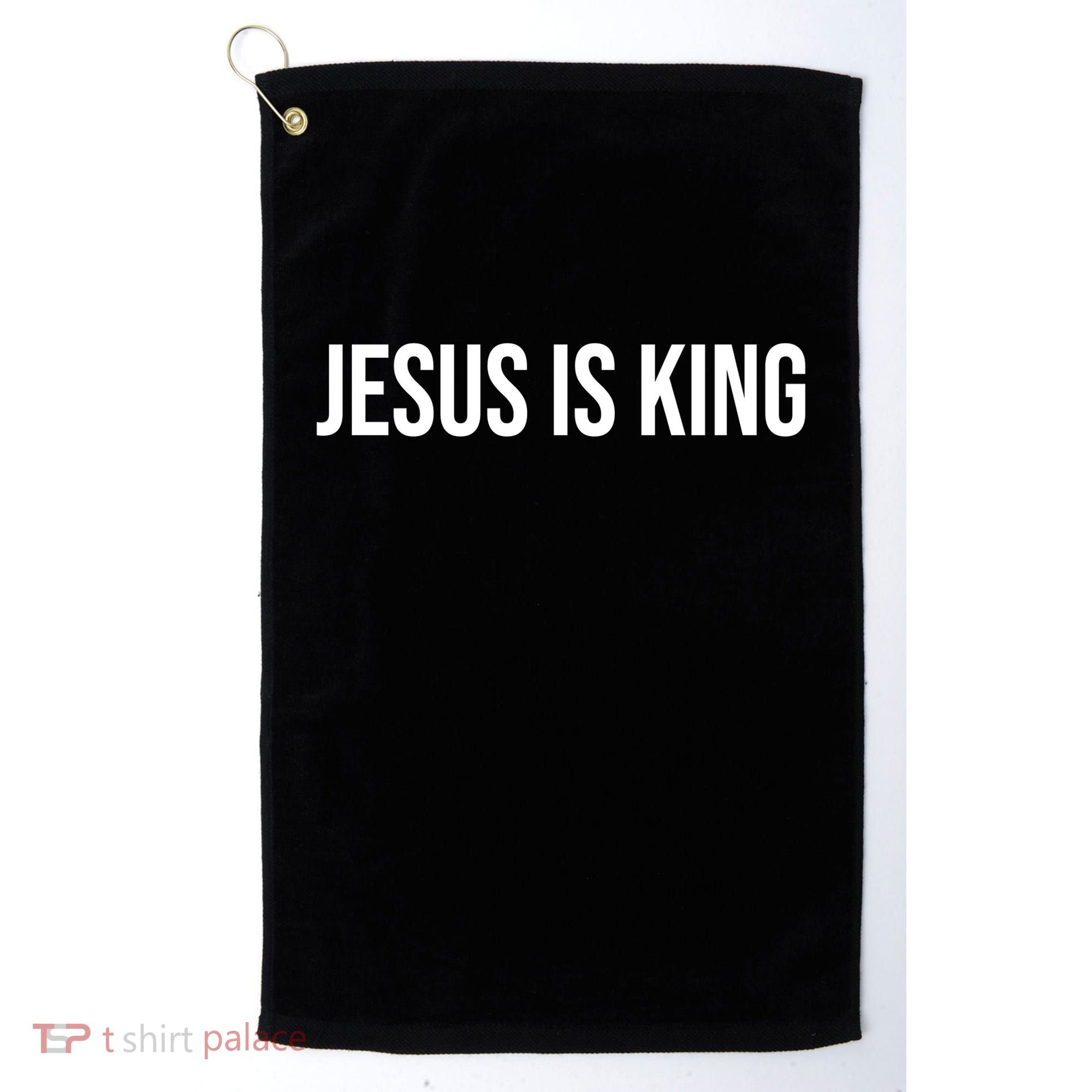 Jesus is King Minimalist Christian Faith Golf Towel