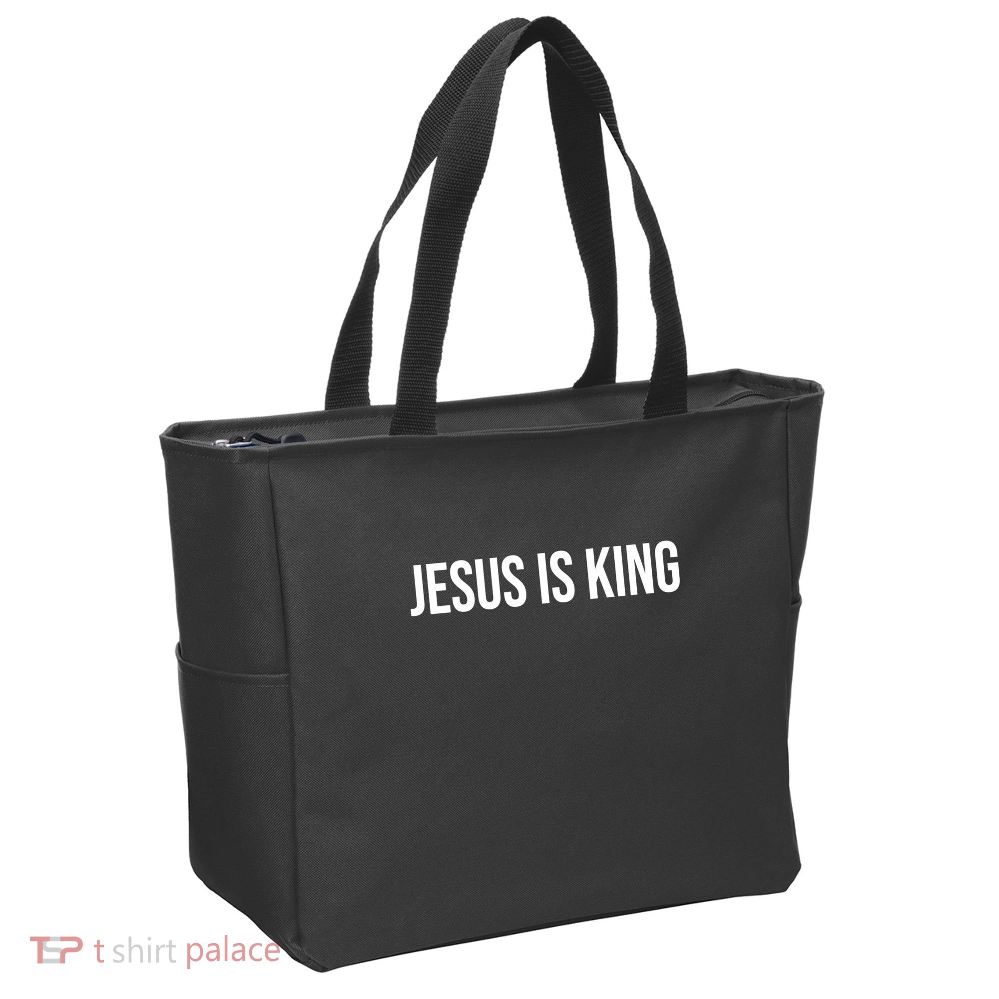 Jesus is King Minimalist Christian Faith Tote Bag