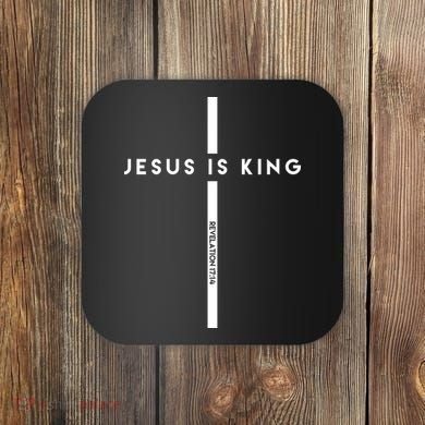Jesus Is King Cross Revelation Coaster
