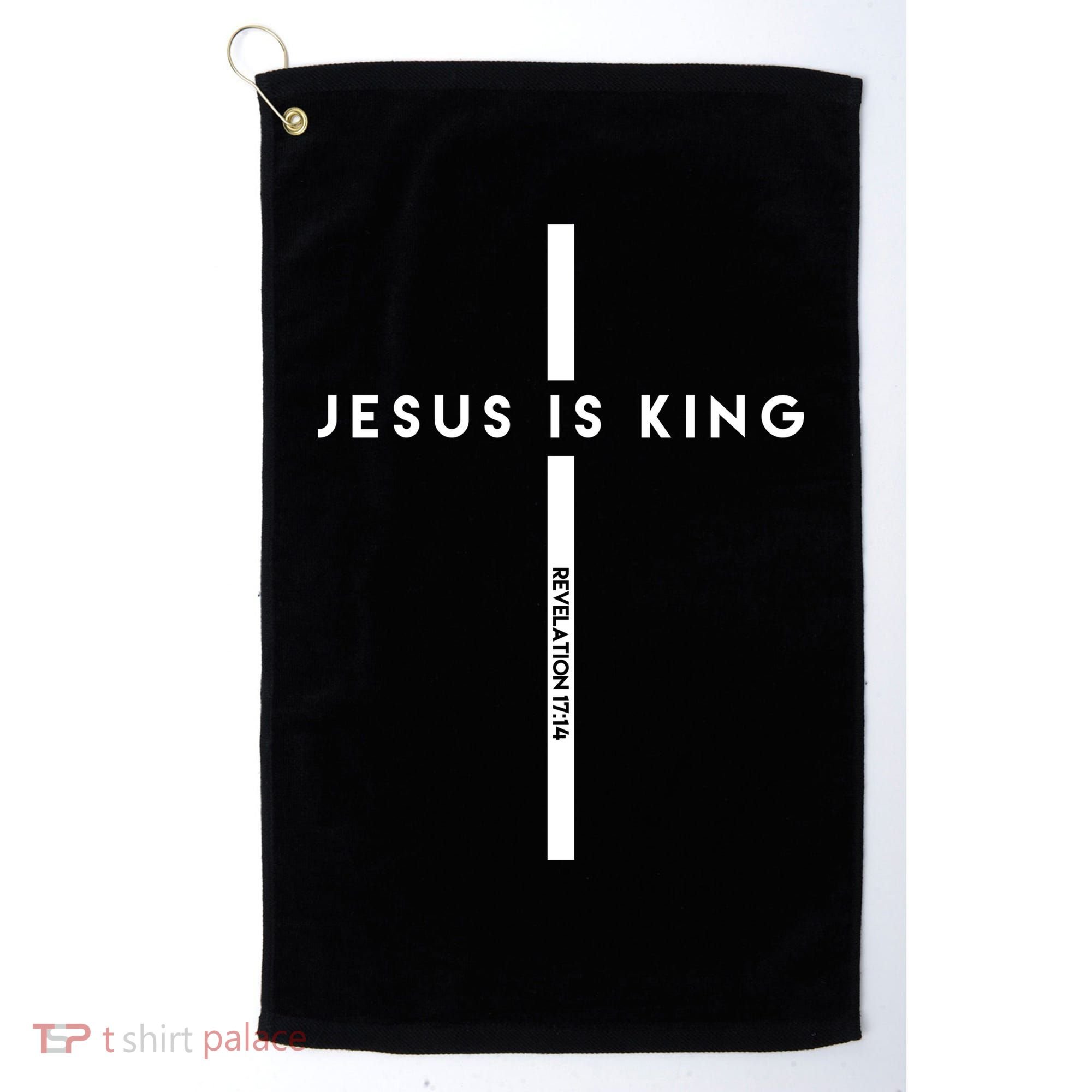 Jesus Is King Cross Revelation Golf Towel