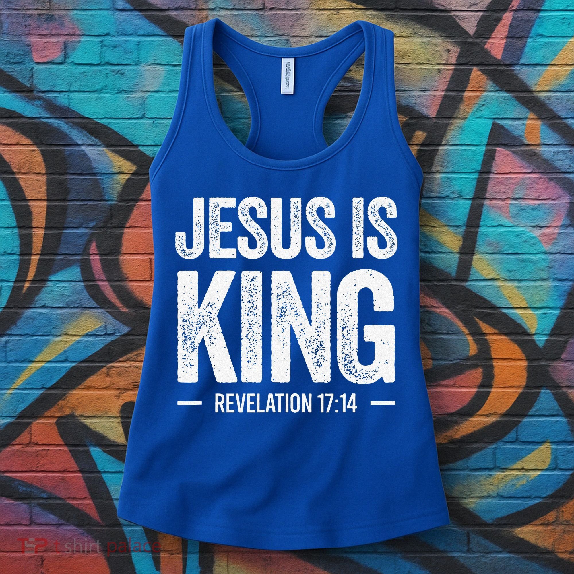 Jesus Is King Revelation 1714 Christian Faith Bible Verse Women's Tank Top