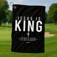 Jesus Is King Jesus John 146 Costume Christian Golf Towel thumb 1