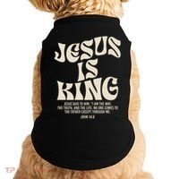 Jesus Is King Bible Verse John 146 Christian God Religious Doggie Tank thumb 0