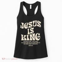 Jesus Is King Bible Verse John 146 Christian God Religious Women's Tank Top thumb 0