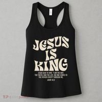 Jesus Is King Bible Verse John 146 Christian God Religious Women's Tank Top thumb 3