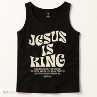 Jesus Is King Bible Verse John 146 Christian God Religious Tank Top thumb 2