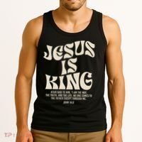 Jesus Is King Bible Verse John 146 Christian God Religious Tank Top thumb 3